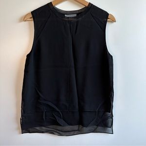 Vince Sleeveless Blouse Black Tank Top Black Small